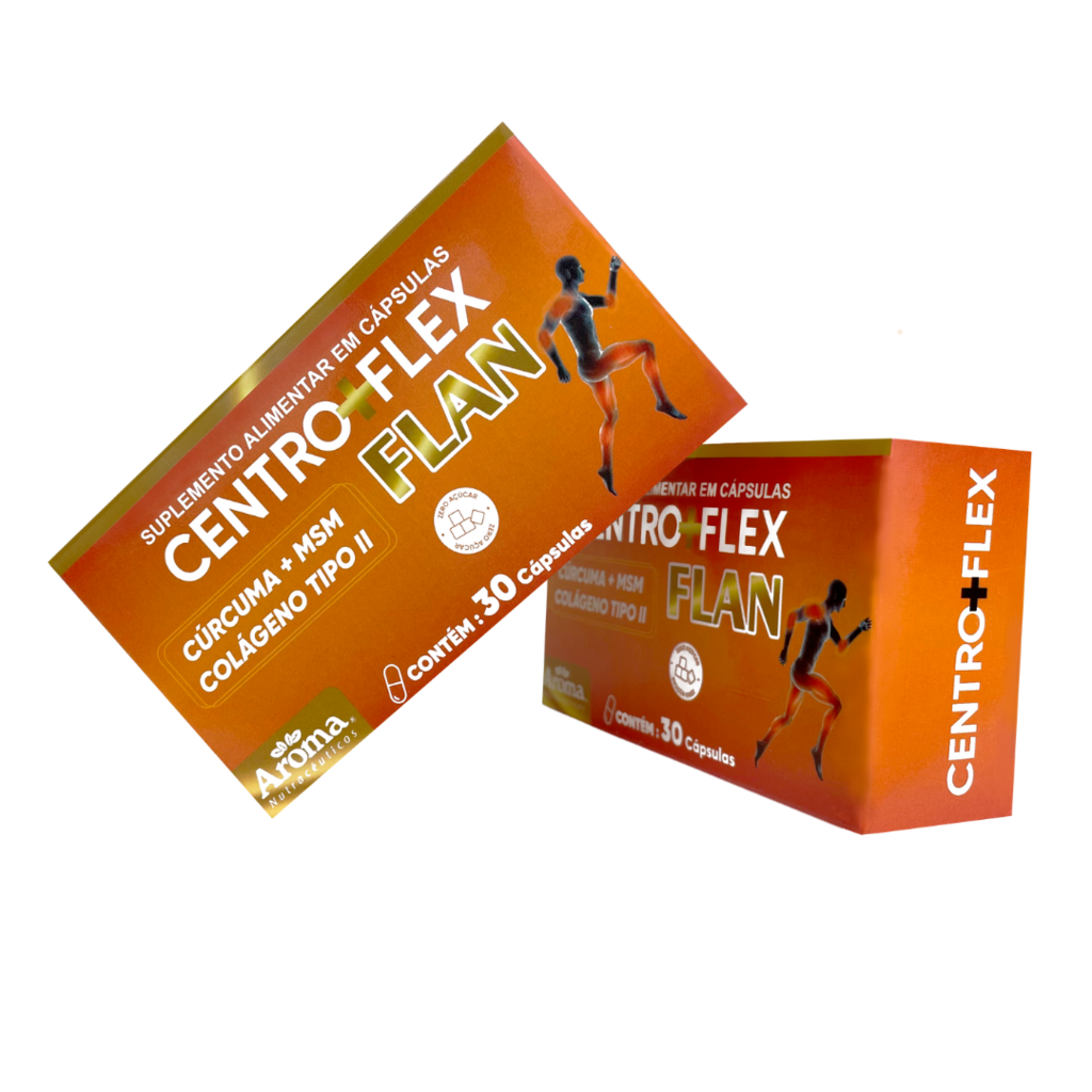 Kit 2X Centro+flex Flan | Cúrcuma, Msm E Colágeno Tipo Il