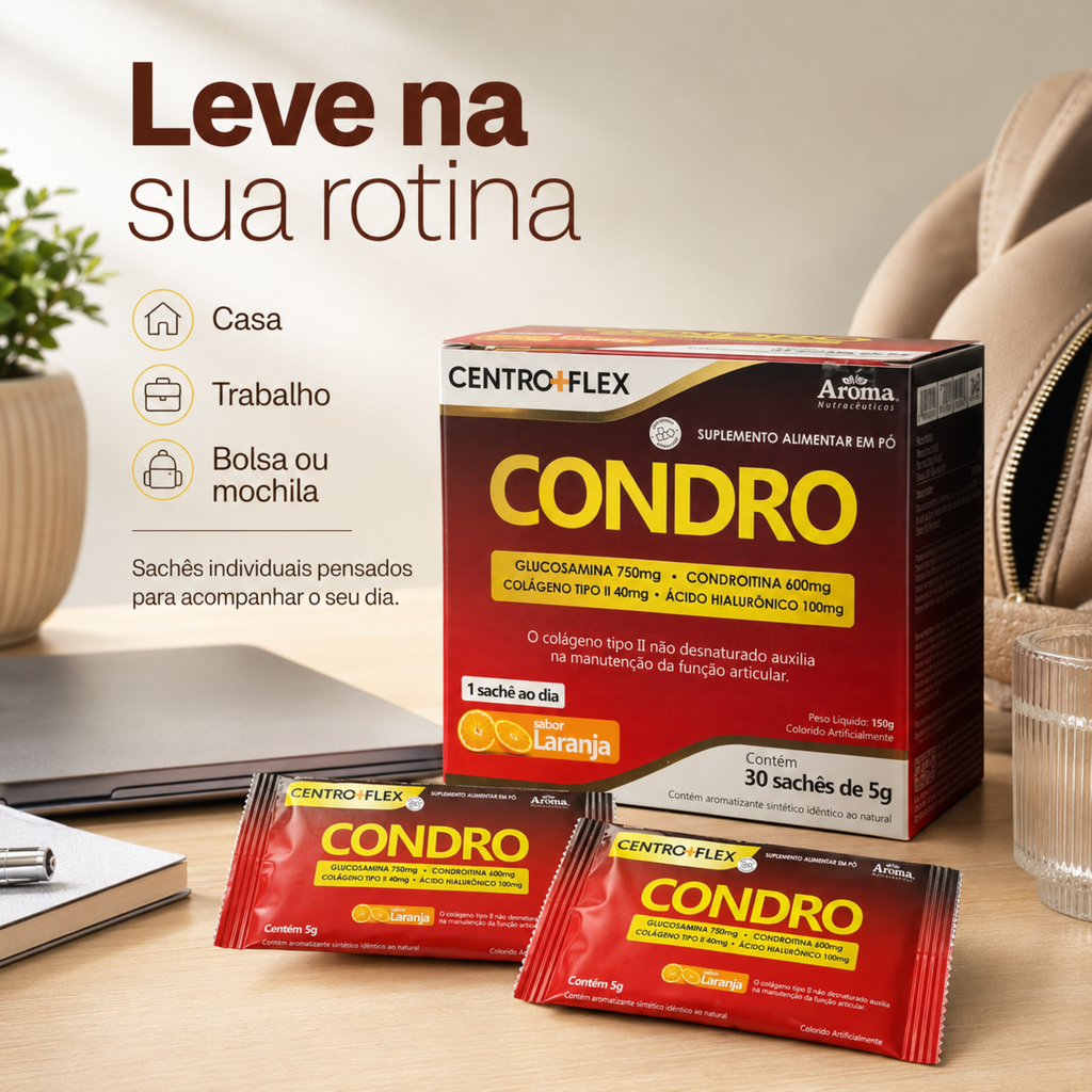 CentroFlex Condro Sachê 30g - Colágeno e Glucosamina Sabor Laranja — foto 10