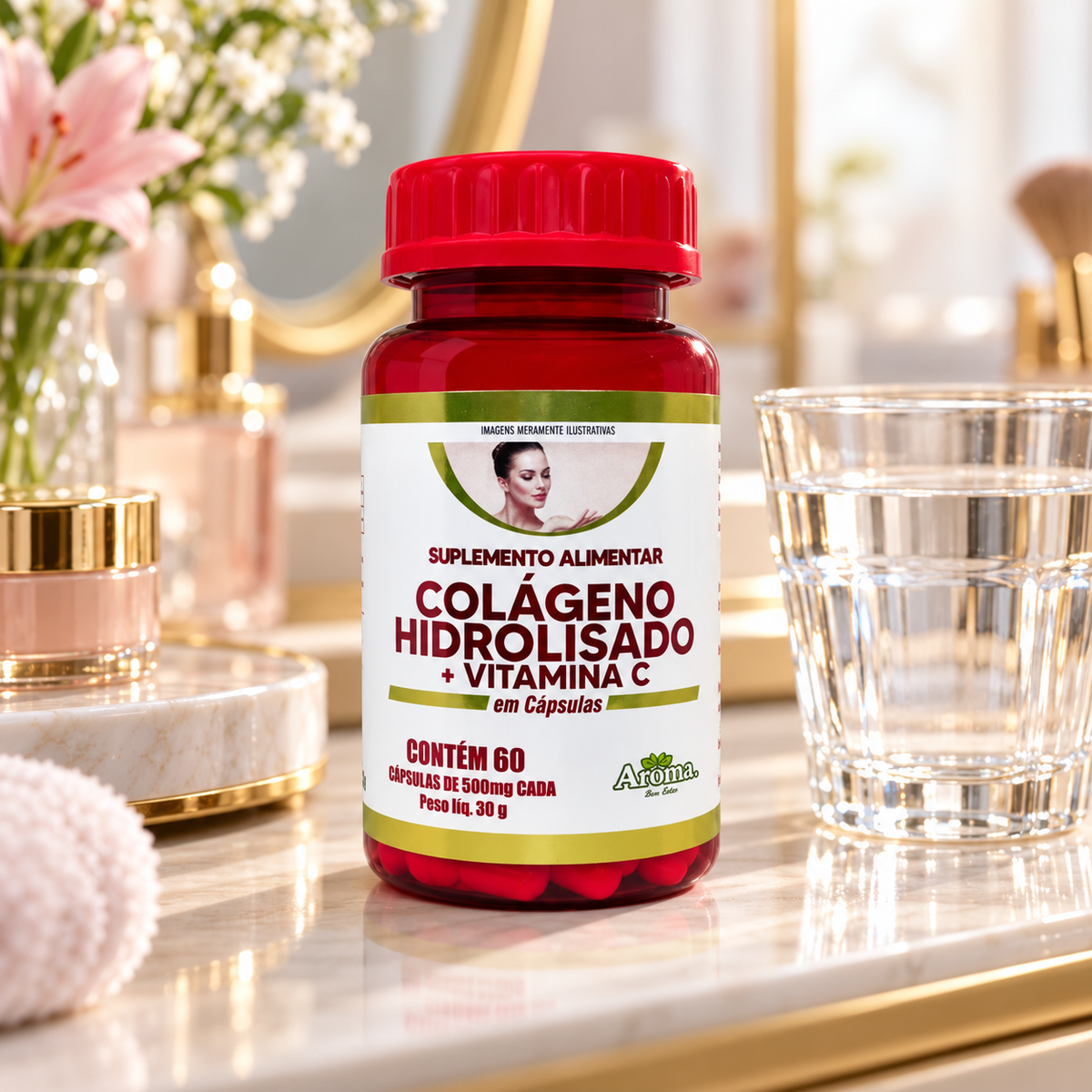 Colágeno Hidrolisado + Vitamina C | 60 Cápsulas