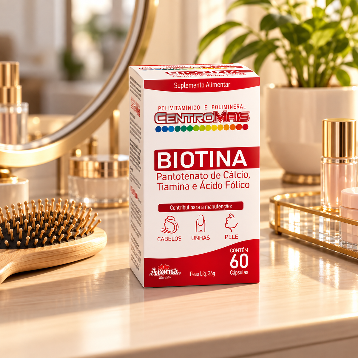 Biotina CentroMais 60 Cápsulas - Saúde e Bem-Estar