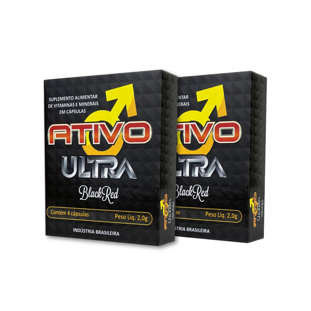 Ativo Ultra Black Red | 1 Caixa - Vigor e Energia Masculina — Kit 2 Unidades