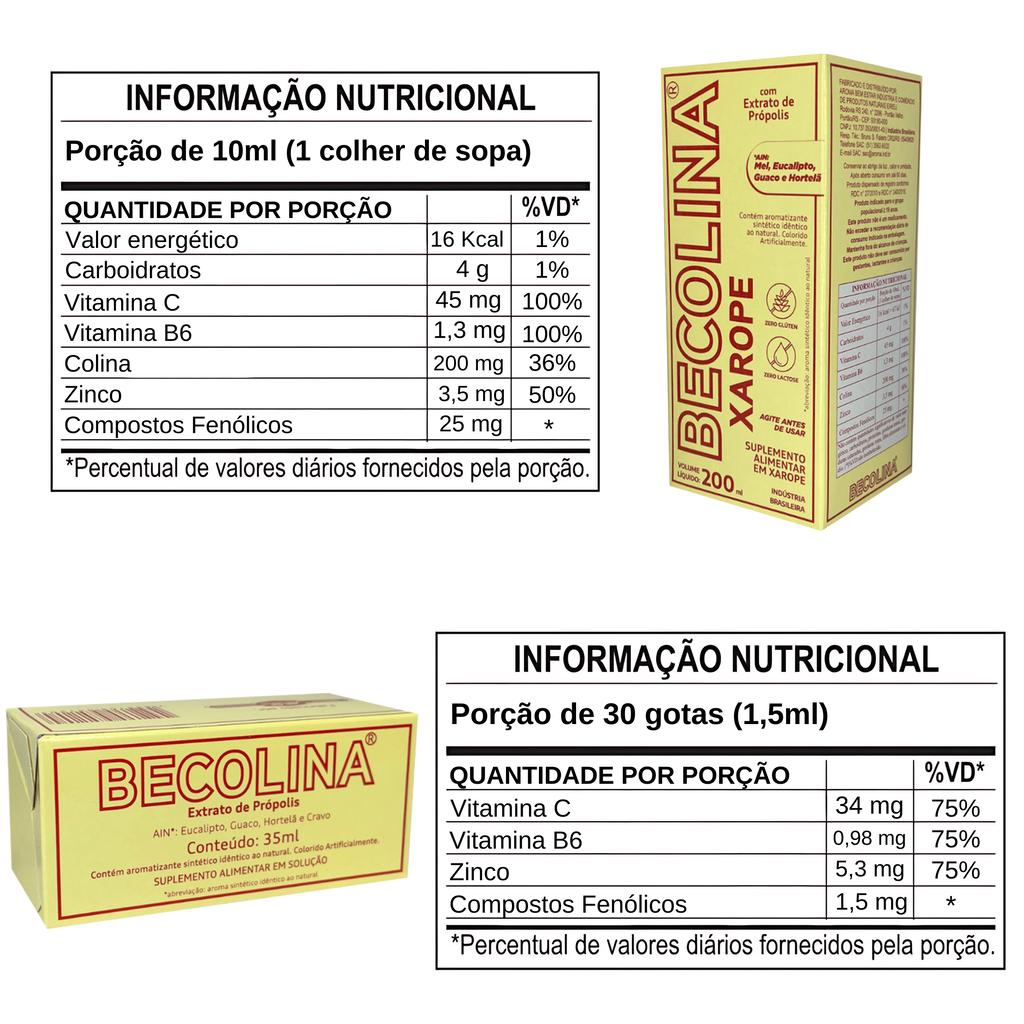 Kit Completo Becolina (Xarope 200ml + Gotas 35ml) - Alívio Total para Tosse e Conforto Respiratório — foto 2