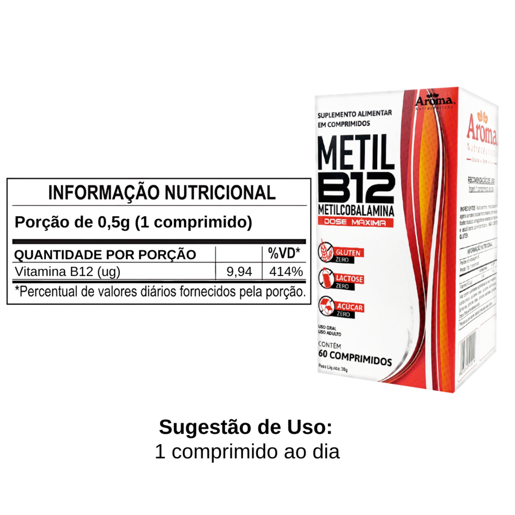 Metil B12 | Metilcobalamina | 60 comprimidos — foto 2