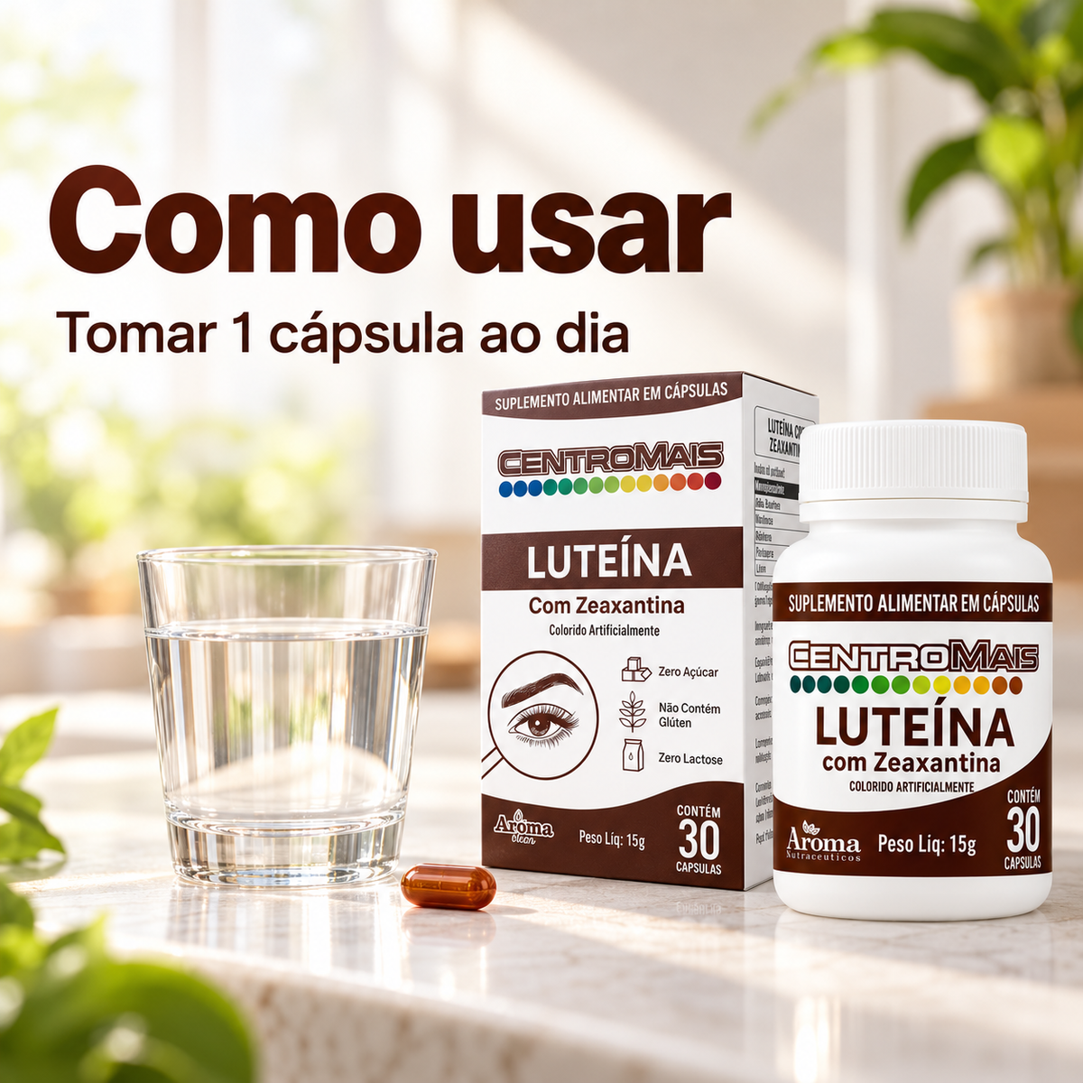 CentroMais Luteína com Zeaxantina - 30 Cápsulas