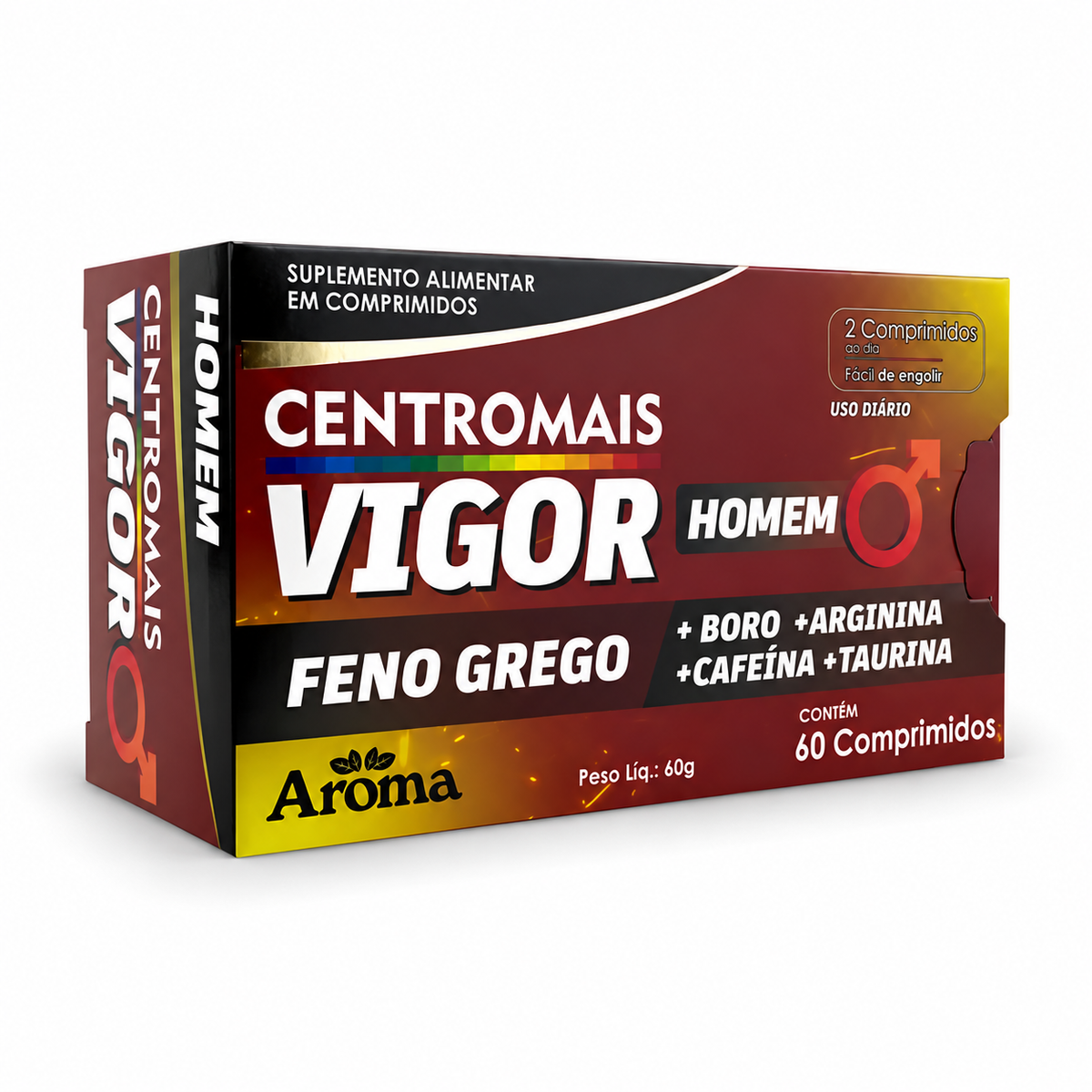 CentroMais Vigor Homem Cafeína 150 mg | 60 Comprimidos