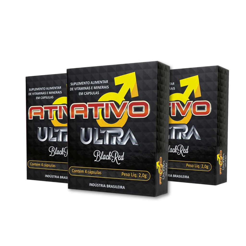 Ativo Ultra Black Red | 1 Caixa - Vigor e Energia Masculina — Kit 3 Unidades