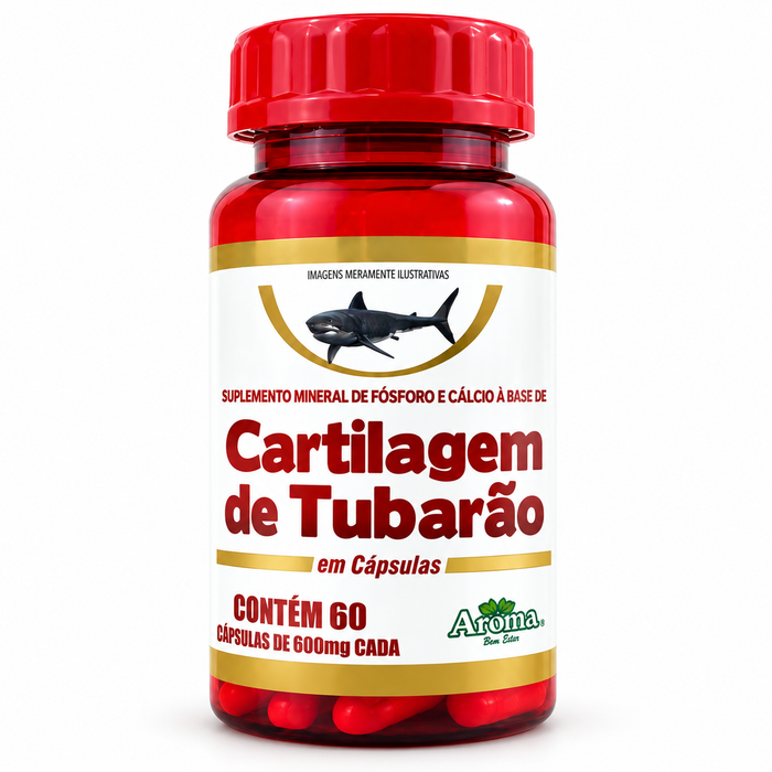 Cartilagem de tubarão | 60 Cápsulas - Suplemento Natural em Cápsulas