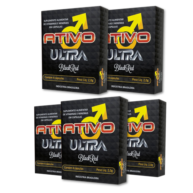 Ativo Ultra Black Red | 5 CAIXAS + 1 DE BRINDE