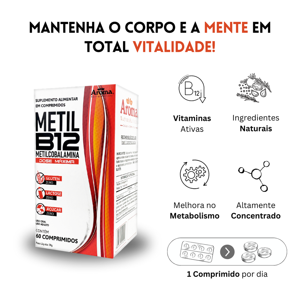 Metil B12 | Metilcobalamina | 60 comprimidos — foto 5