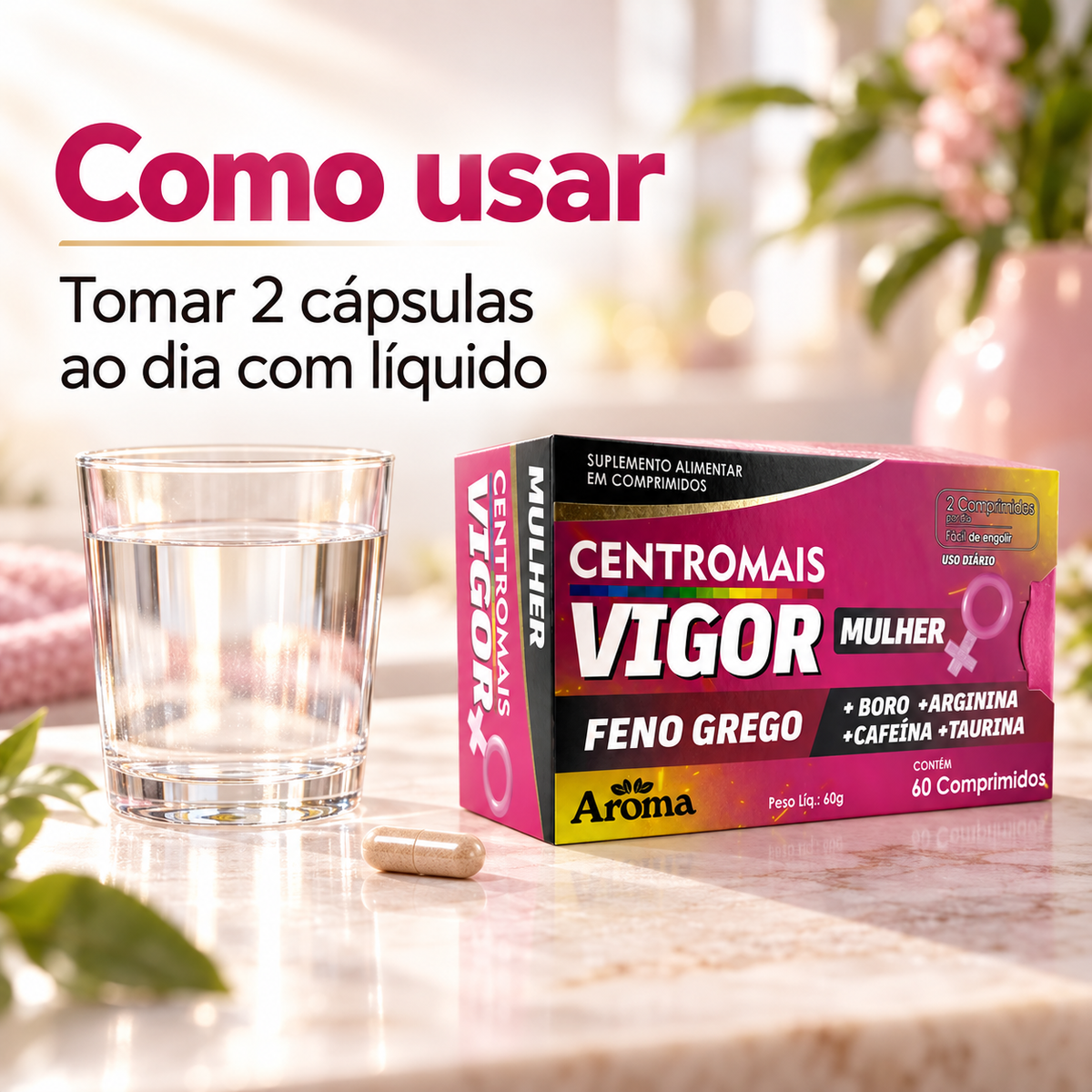 CentroMais Vigor Mulher Feno-Grego | 60 Cápsulas