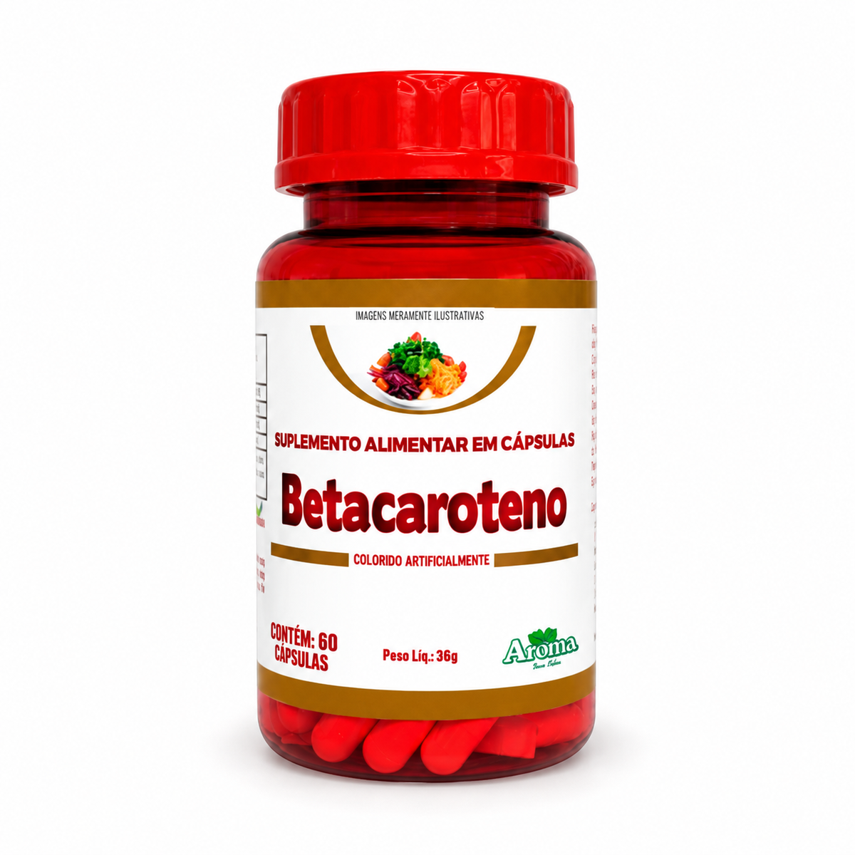 Betacaroteno Óleo de Cenoura 250mg | 60 Cápsulas - Suplemento Natural em Cápsulas