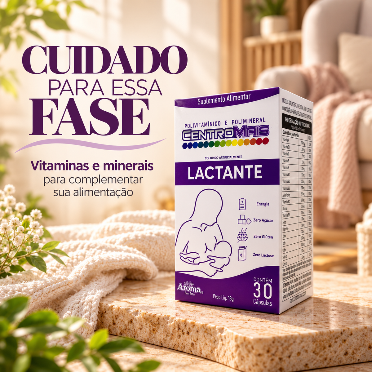 Lactante CentroMais | 30 Cápsulas - Suplemento Natural em Cápsulas