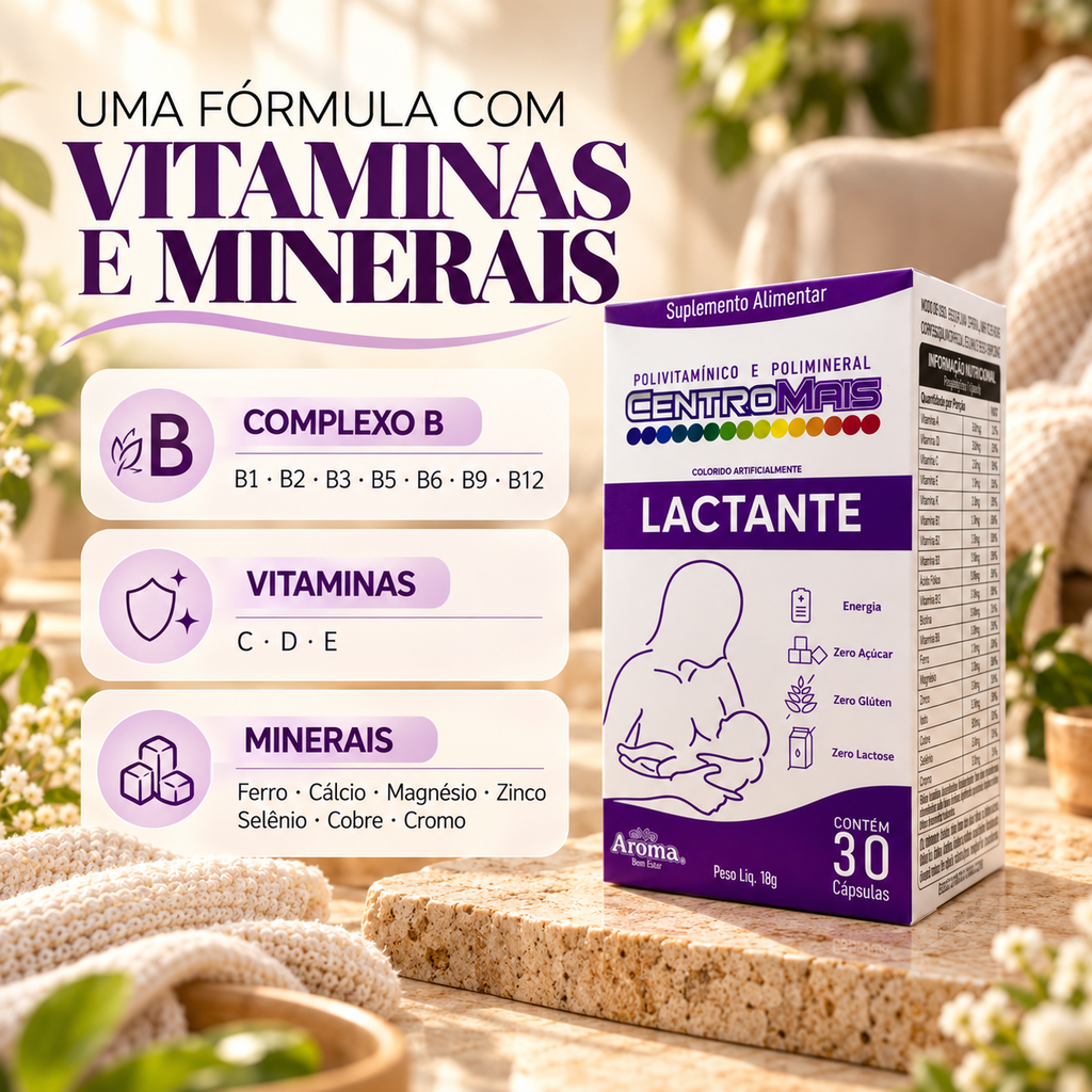 Lactante CentroMais | 30 Cápsulas - Suplemento Natural em Cápsulas