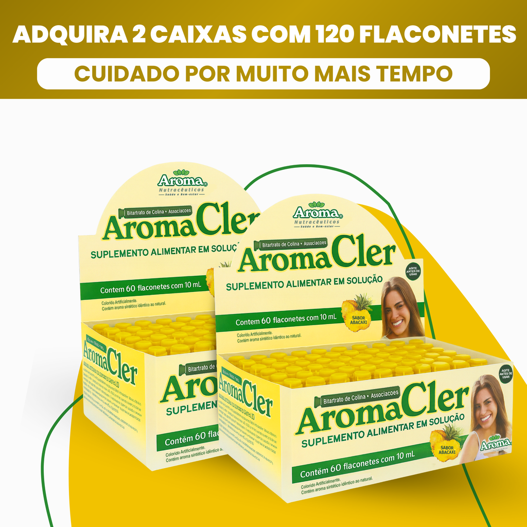 AromaCler - 60 Flaconetes - Solução Líquida Pronta para Uso — Kit 2 Unidades