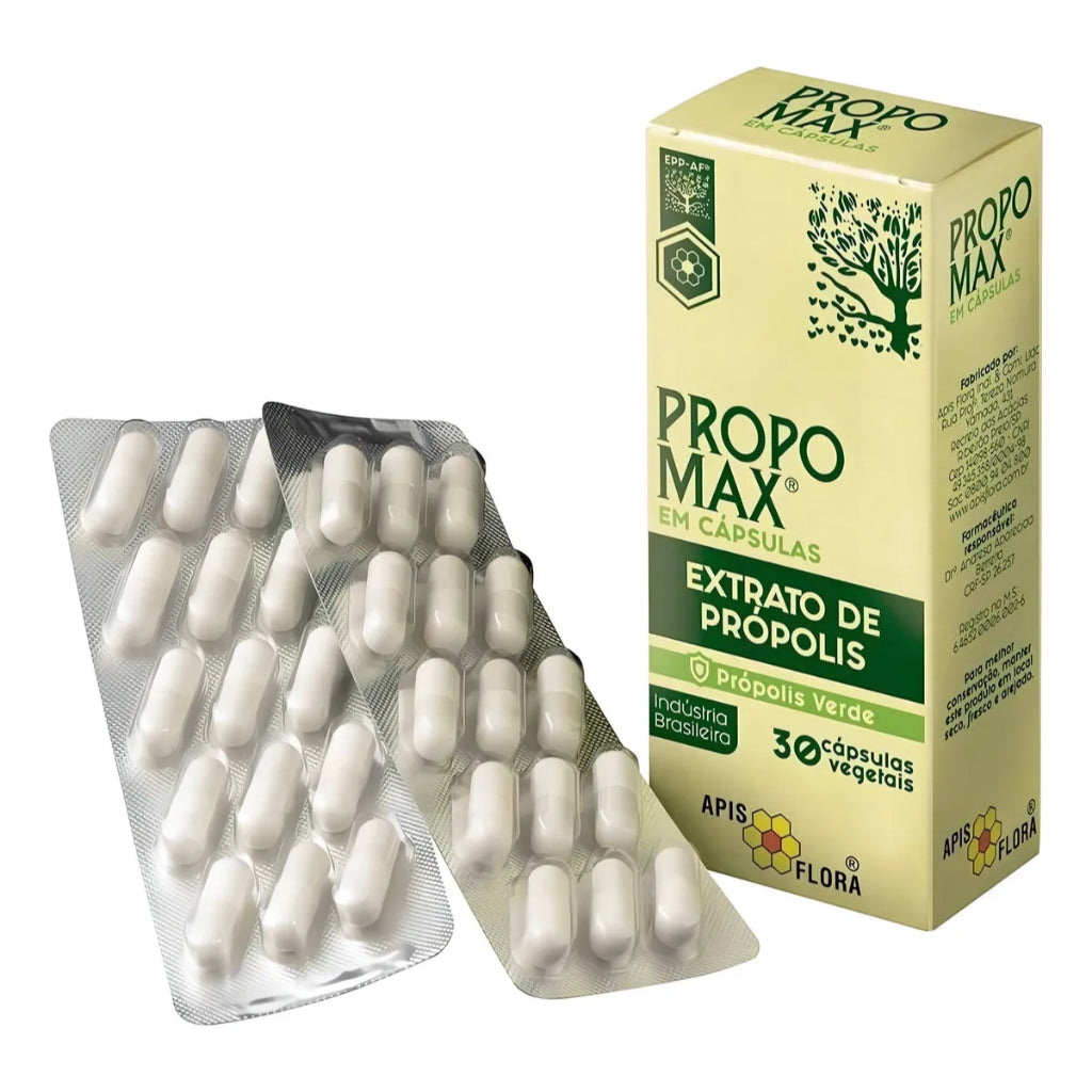 Propomax Extrato De Própolis Verde 30 Capsulas - Apis Flora Sabor Sem Sabor