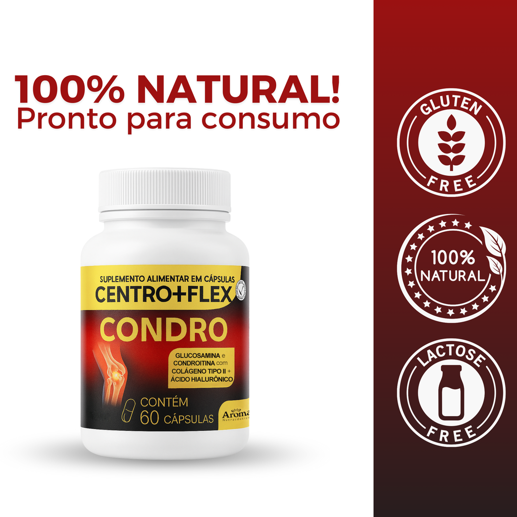 Centro+Flex Condro 60 Cápsulas | Glucosamina, Condroitina e Colágeno II — foto 8