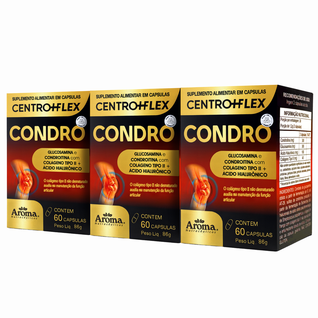 Kit 3x Centro + Flex Condro | Condroitina e Glucosamina