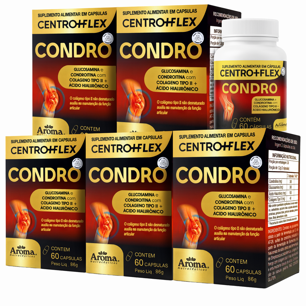 Kit 5x Centro + Flex Condro | Condroitina e Glucosamina