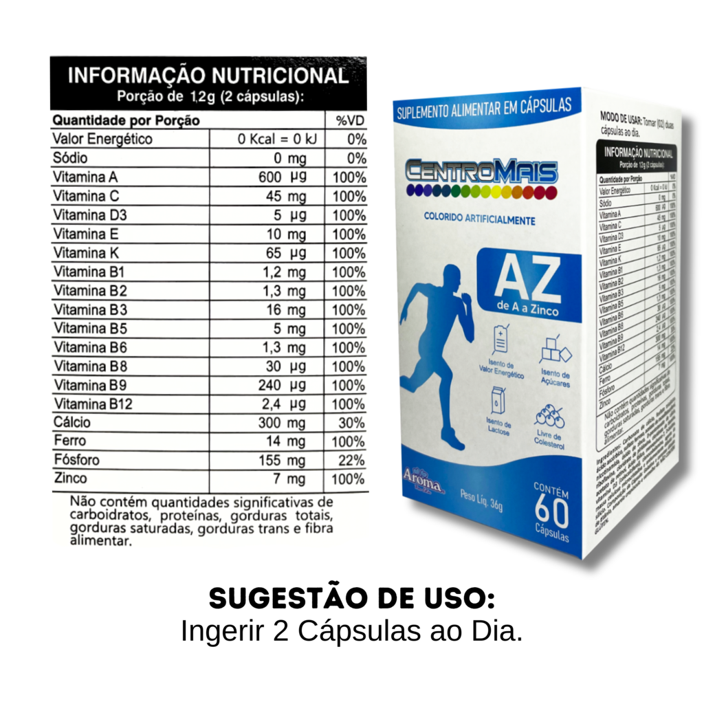 Multivitamínico Centromais A-Z | 120 Cápsulas — foto 2