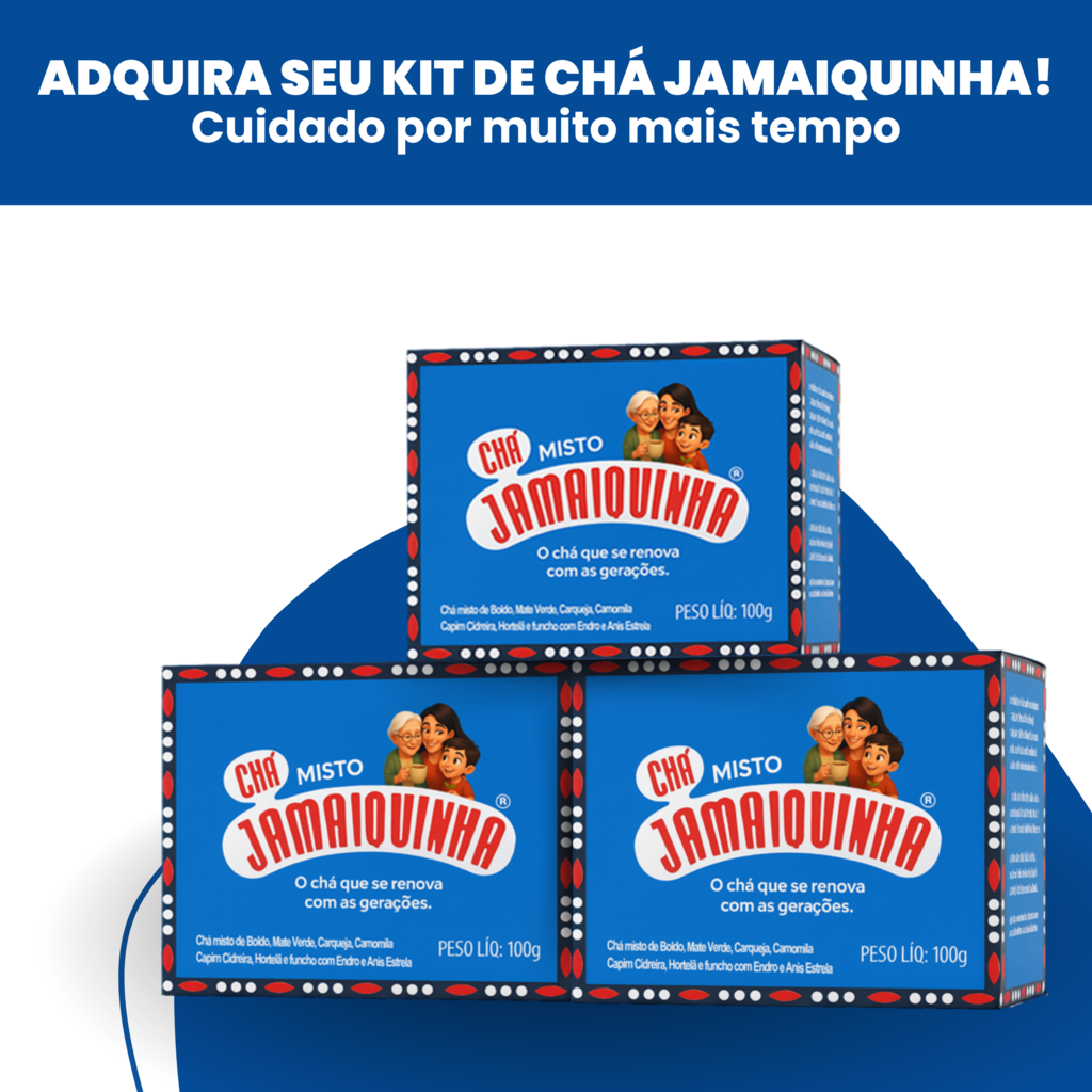 Chá Misto Jamaiquinha 100g - A Tradição do Sul para o seu Chimarrão e Infusão — Kit 3 Unidades