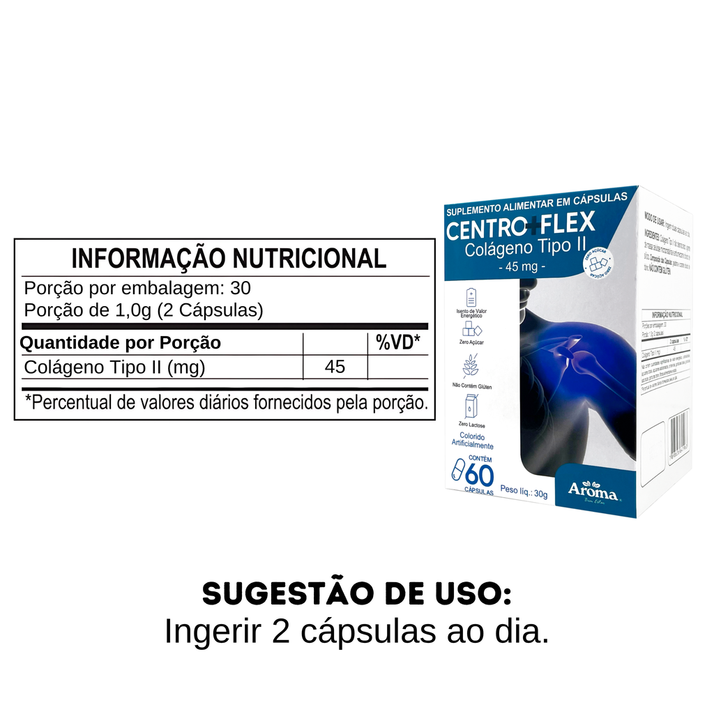Centro + Flex Colágeno Tipo II | 60 Cápsulas — foto 2