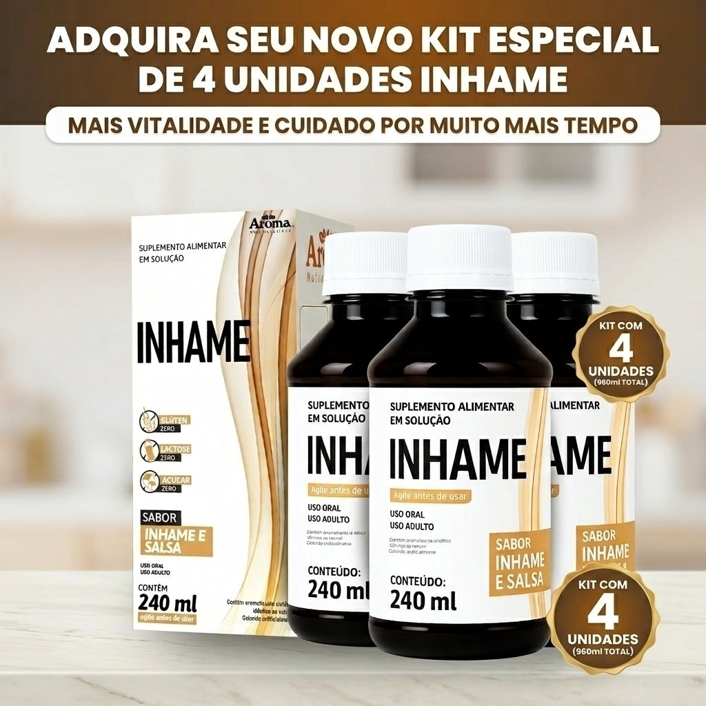 Inhame em Solução 240ml Detox Natural — Kit 4 Unidades