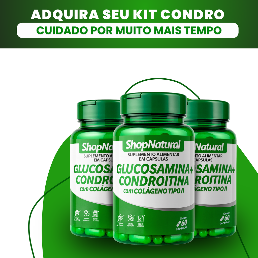 Condro Colágeno Importado Glucosamina Cartilagem Mobilidade 60caps — foto 11