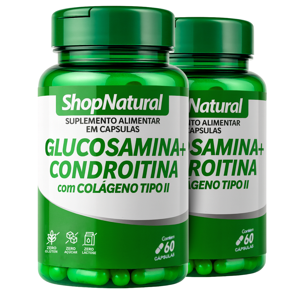 Condro Colágeno Importado Glucosamina Cartilagem Mobilidade 60caps — Kit 2 Unidades
