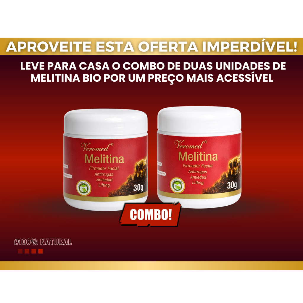 Creme Firmador Facial Melitina 30g Para Rugas e Flacidez com Efeito Lifting — Kit 2 Unidades