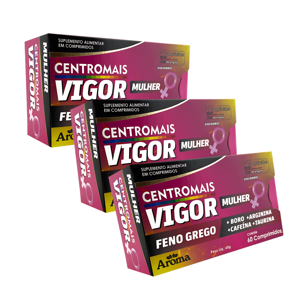 CentroMais Vigor Feno Grego Mulher – 60 Cápsulas — Kit 3 Unidades