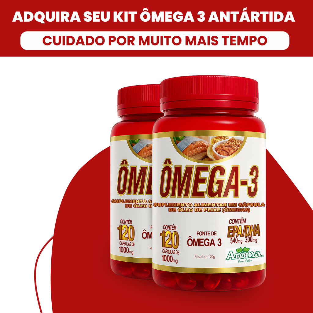 Ômega 3 | 120 Cápsulas — Kit 2 Unidades