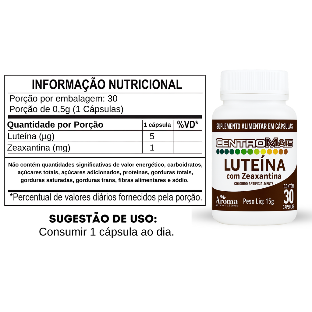 CentroMais Luteína com Zeaxatina - 30 Capsulas — foto 3