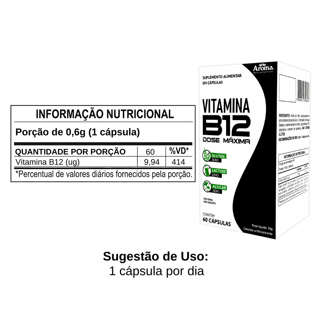 Vitamina B12 | Dose Máxima | 60 Cápsulas — foto 2