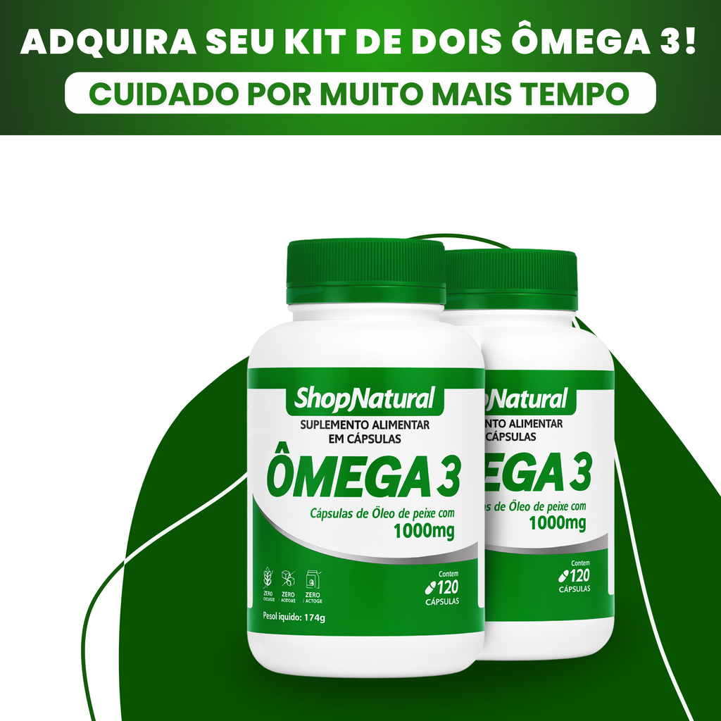 Anti-inflamatório Ômega 3 Premium 120 cápsulas 1000mg — Kit 2 Unidades