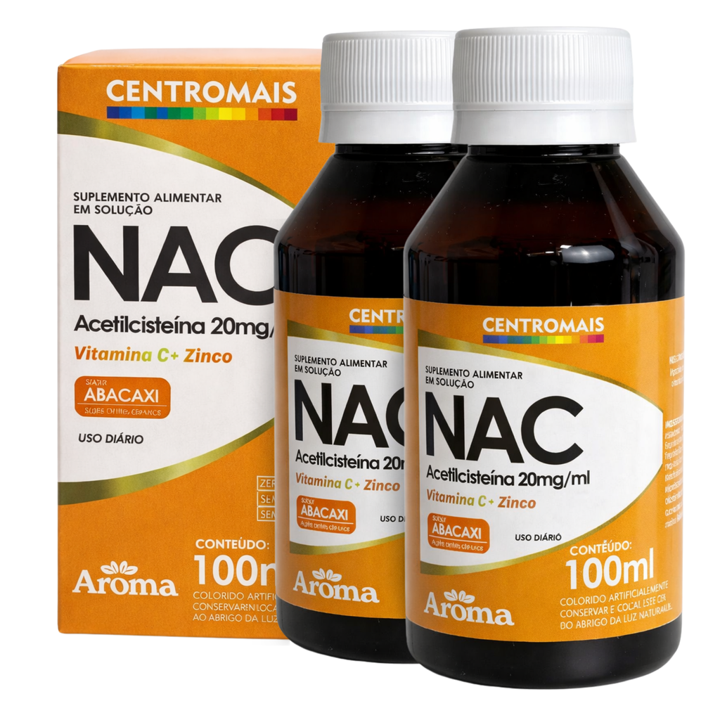 CentroMais NAC Acetilcisteína 20mg - 100ml — Kit 2 Unidades