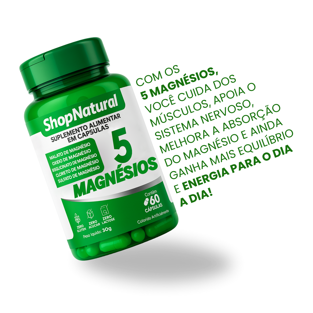 Tetra Magnésio 5 Tipos De Magnésio 600mg Premium 60 Cápsulas — foto 4
