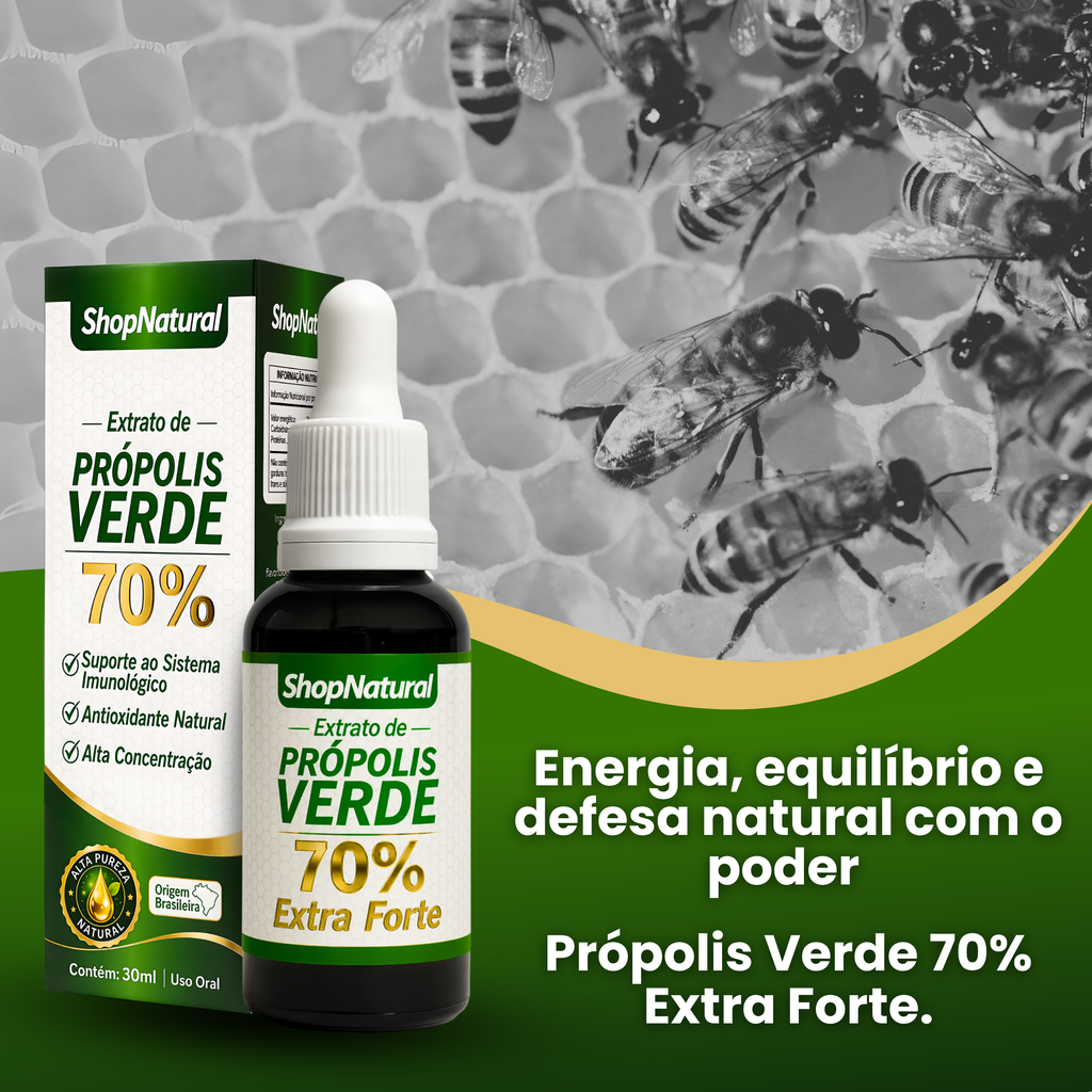 Própolis Verde 70% Extra Forte 30ml - Proteção Para Garganta e Imunidade — foto 6