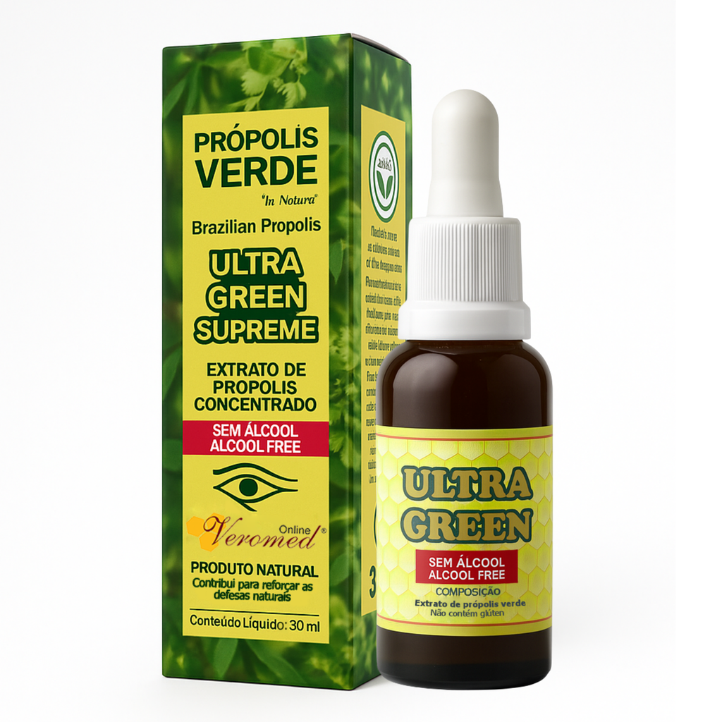 Própolis Verde Ultra Green 30ml – Extrato Concentrado Sem Álcool | Reforço Imunológico Natural