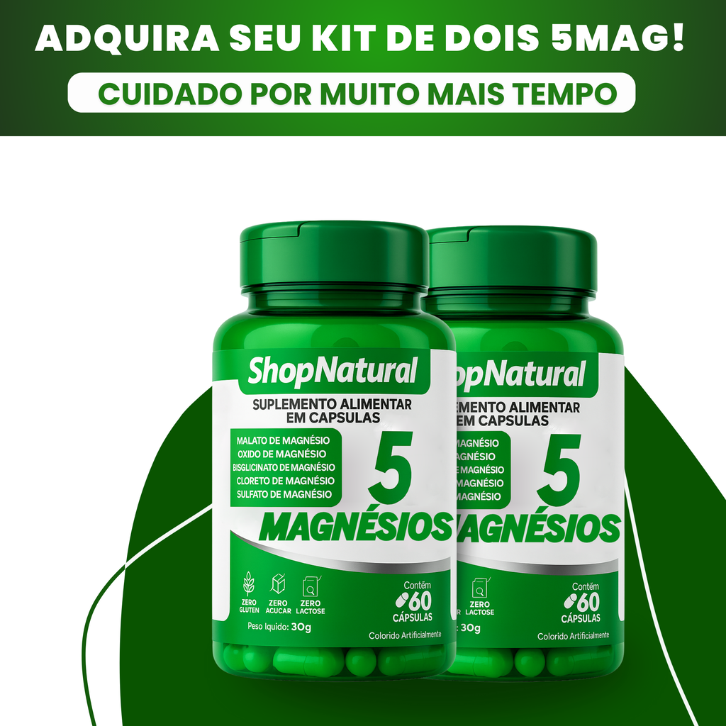 Tetra Magnésio 5 Tipos De Magnésio 600mg Premium 60 Cápsulas — foto 11