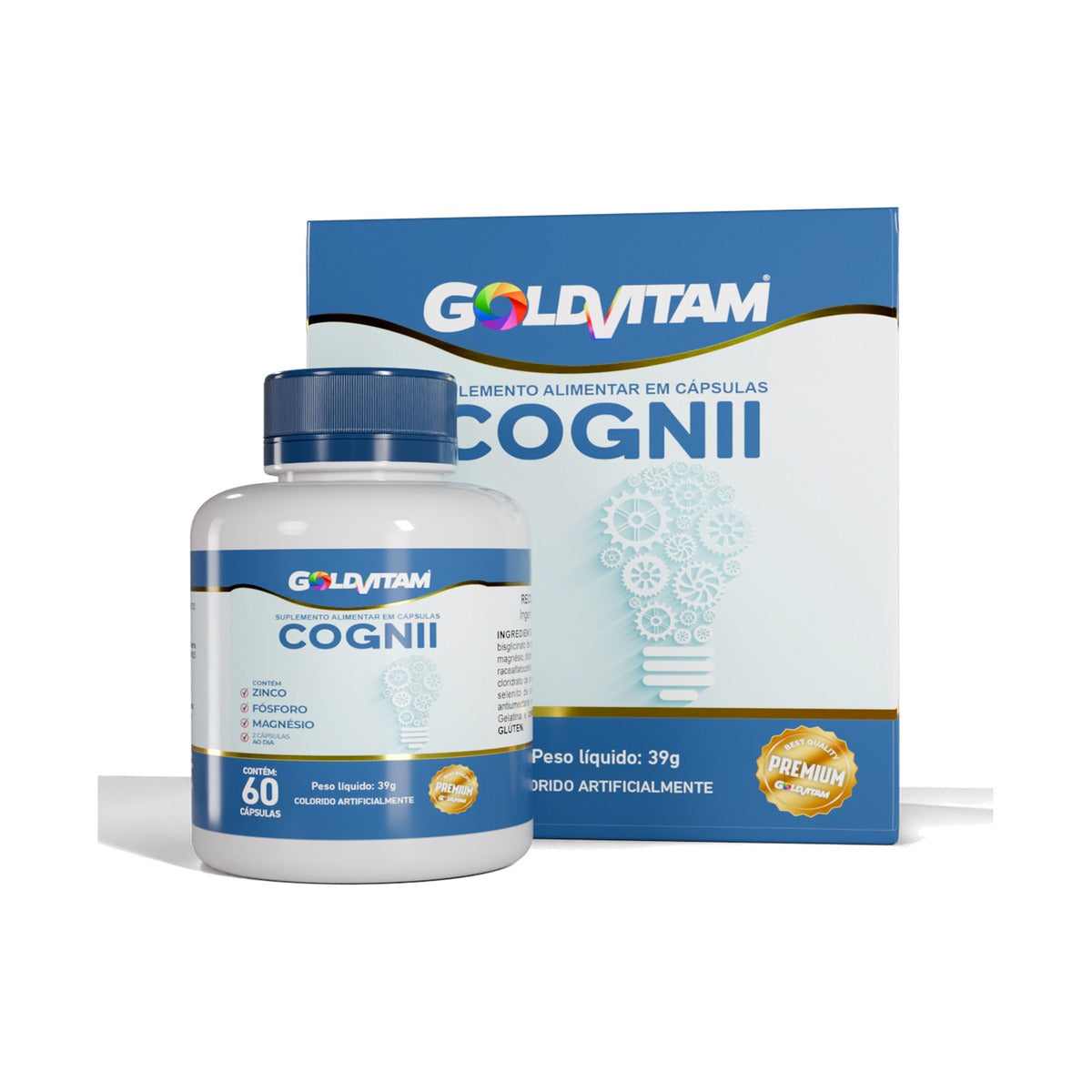 GoldVitam Cognii 60 Cápsulas | Vitaminas, Minerais e Colina