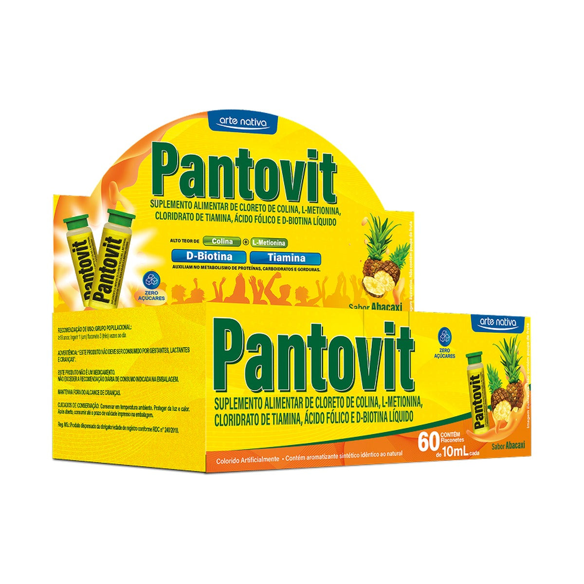 Pantovit Arte Nativa 60 Flaconetes 10ml | Sabor Abacaxi