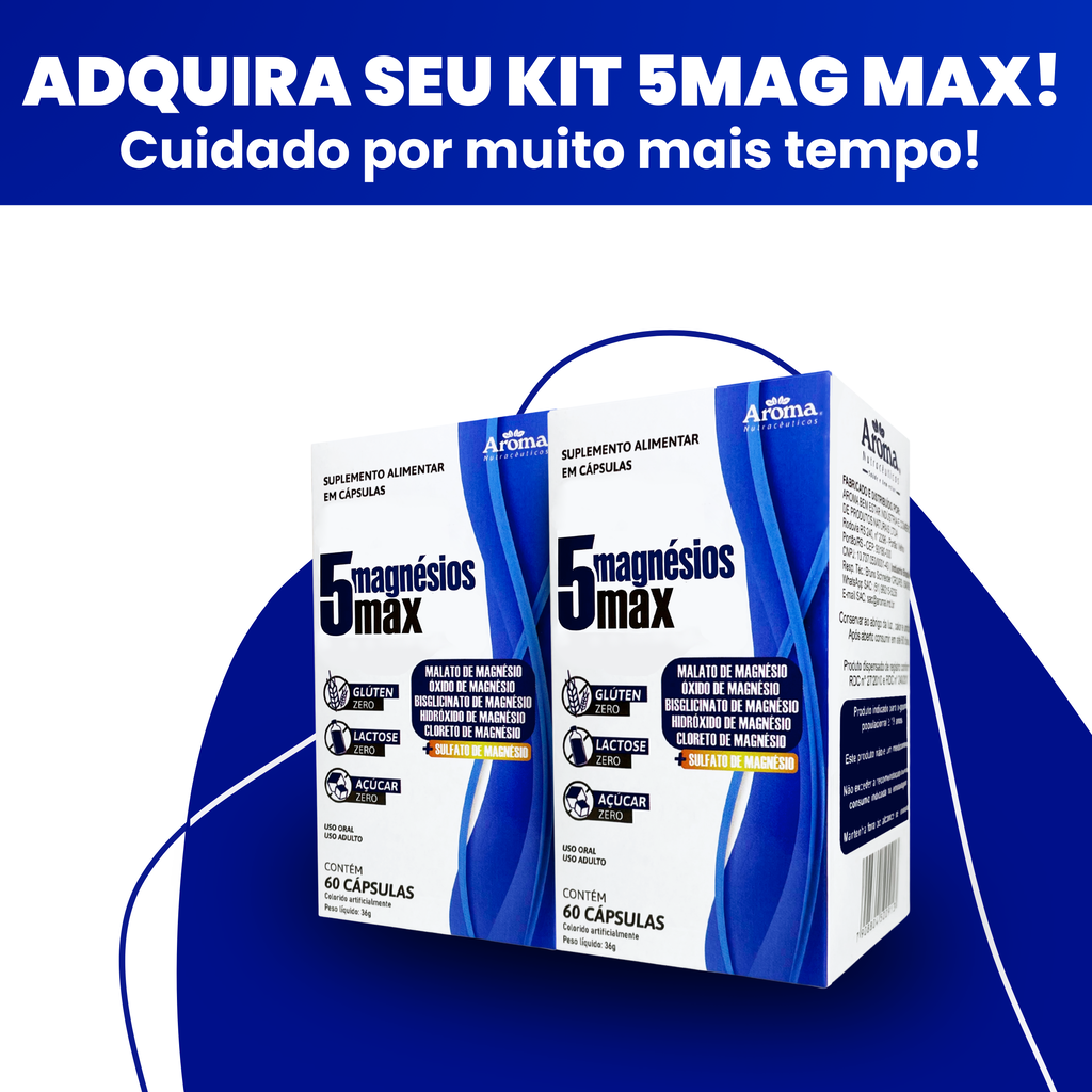 Tetra Magnésio 5 Tipos De Magnésio 600mg Premium - 60 Cápsulas Sem Sabor — foto 9