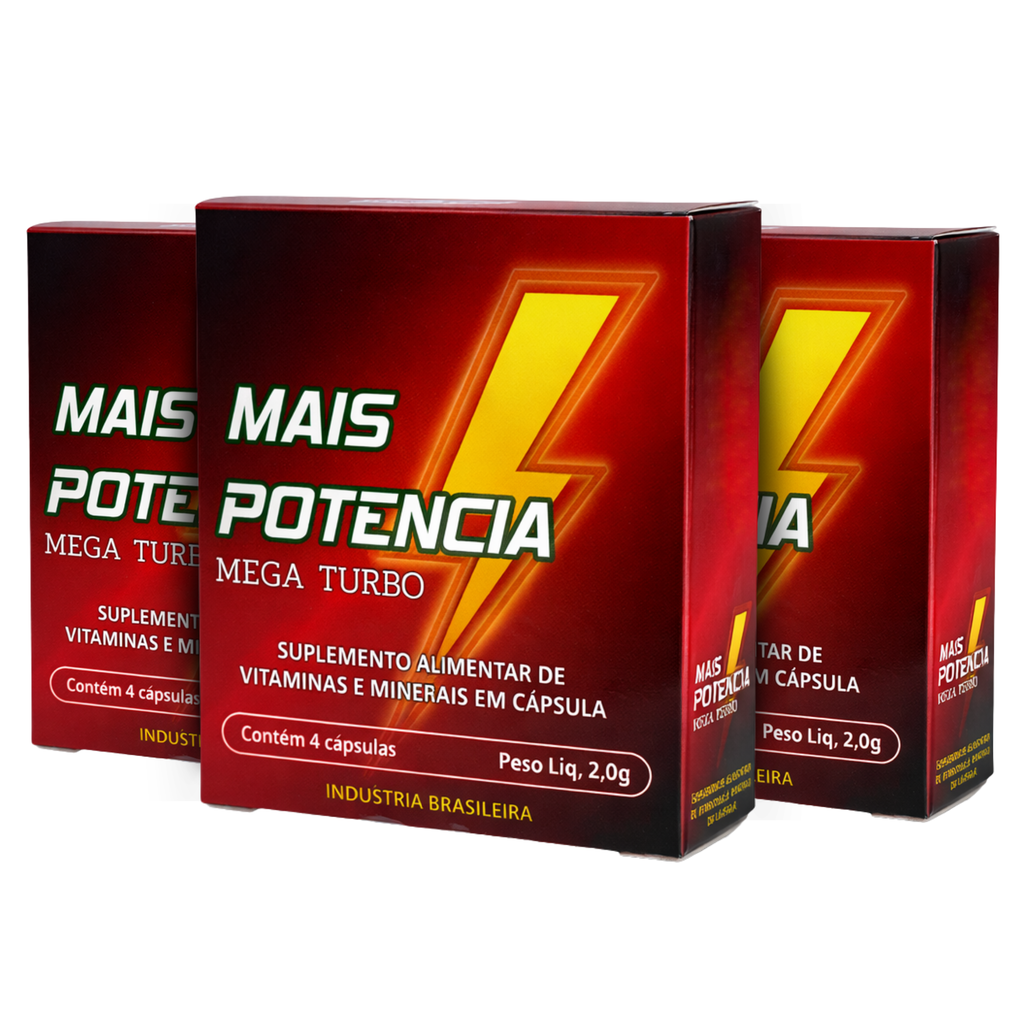 Mais Potência - Estimulante Masculino Natural — Kit 3 Unidades