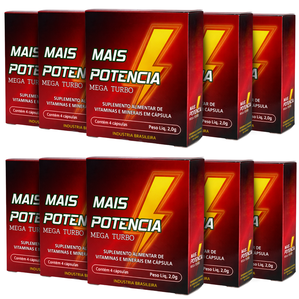 Mais Potência - Estimulante Masculino Natural — Kit 10 Unidades