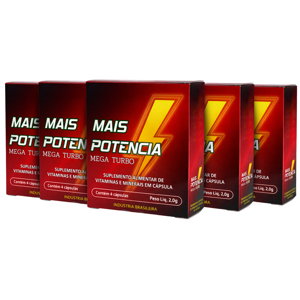 Mais Potência - Estimulante Masculino Natural — Kit 5 unidades