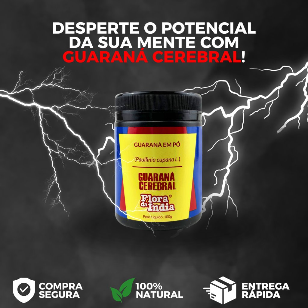 Guaraná Cerebral Pó 100g Flora Da Índia — foto 4