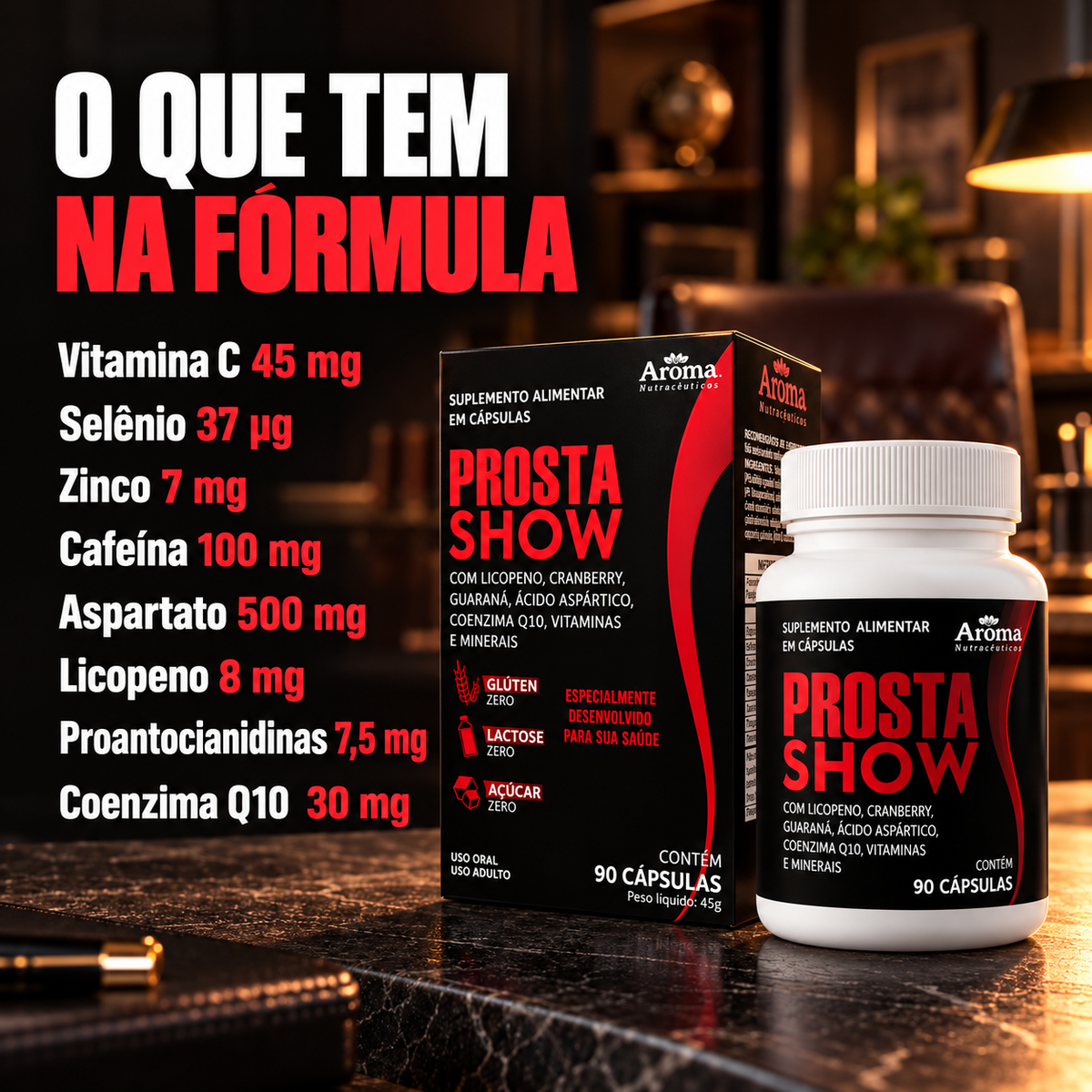 ProstaShow Suplemento Alimentar Masculino | 90 Cápsulas