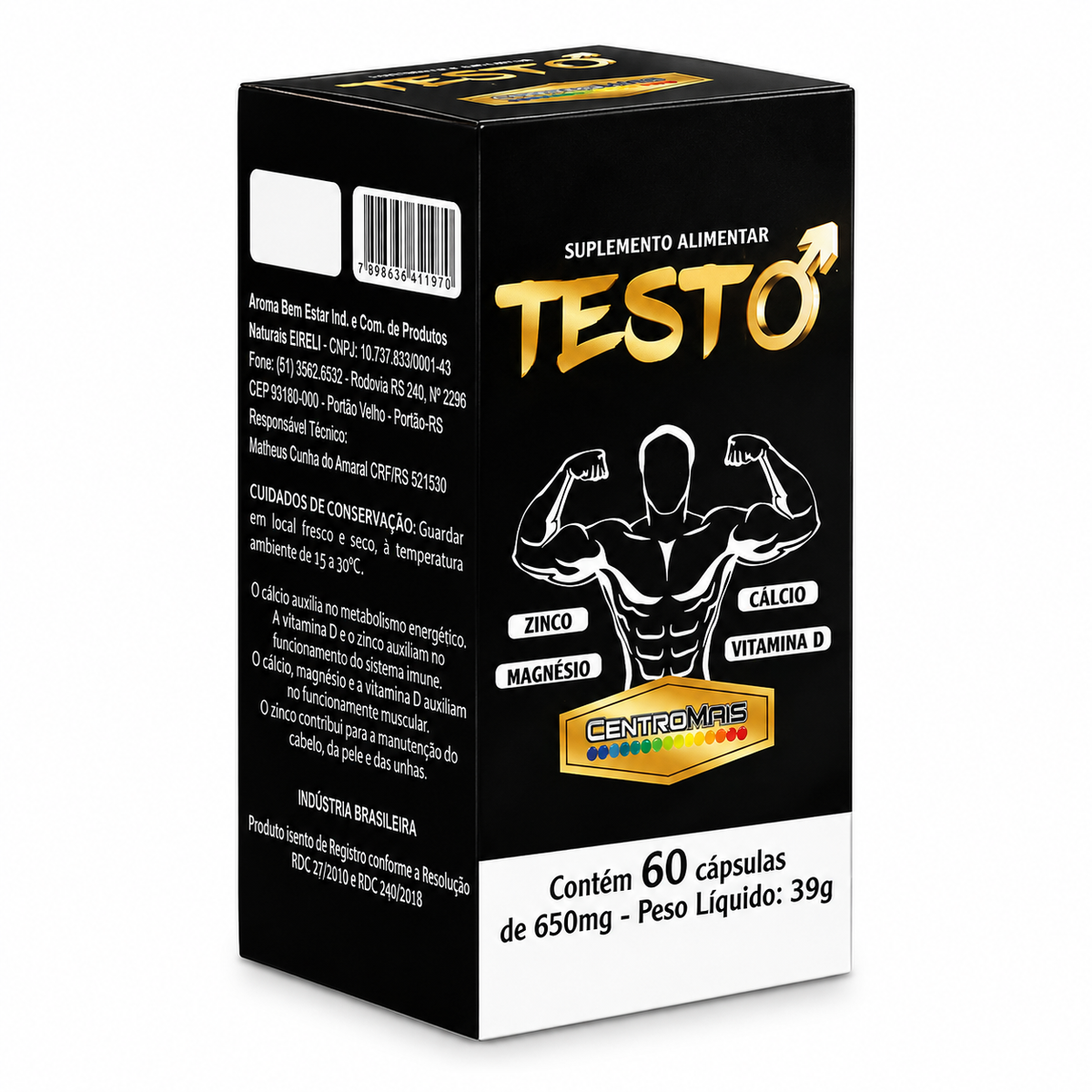 Testo CentroMais Suplemento Alimentar | 60 Cápsulas