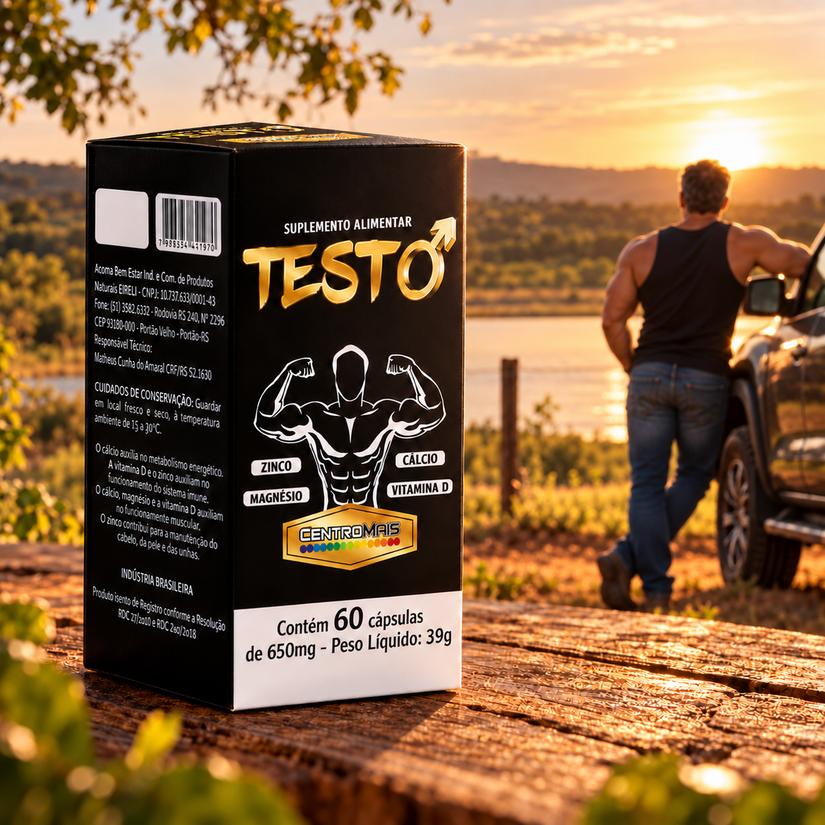 Testo CentroMais Suplemento Alimentar | 60 Cápsulas