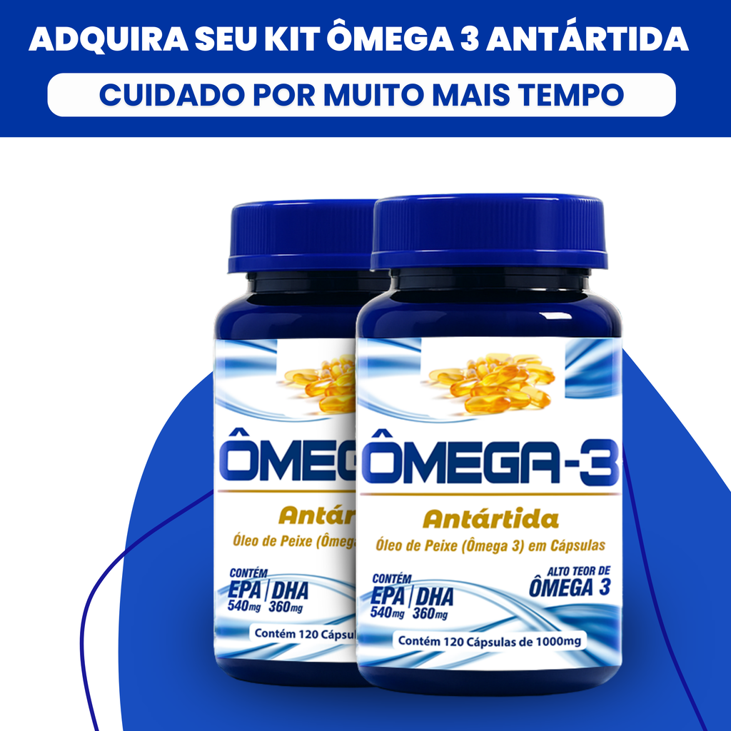 Ômega 3 Antártida | 120 Cápsulas — Kit 2 Unidades